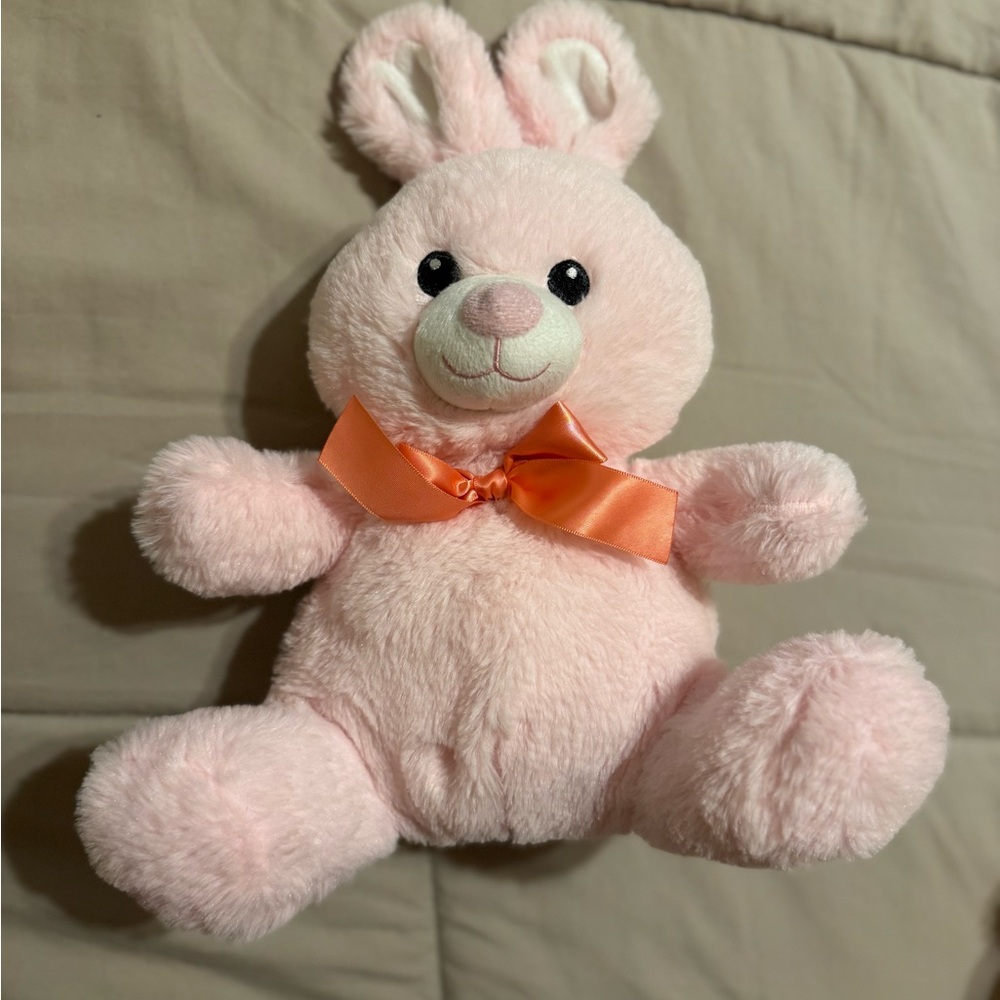 Pink Plush Bunny with Bow